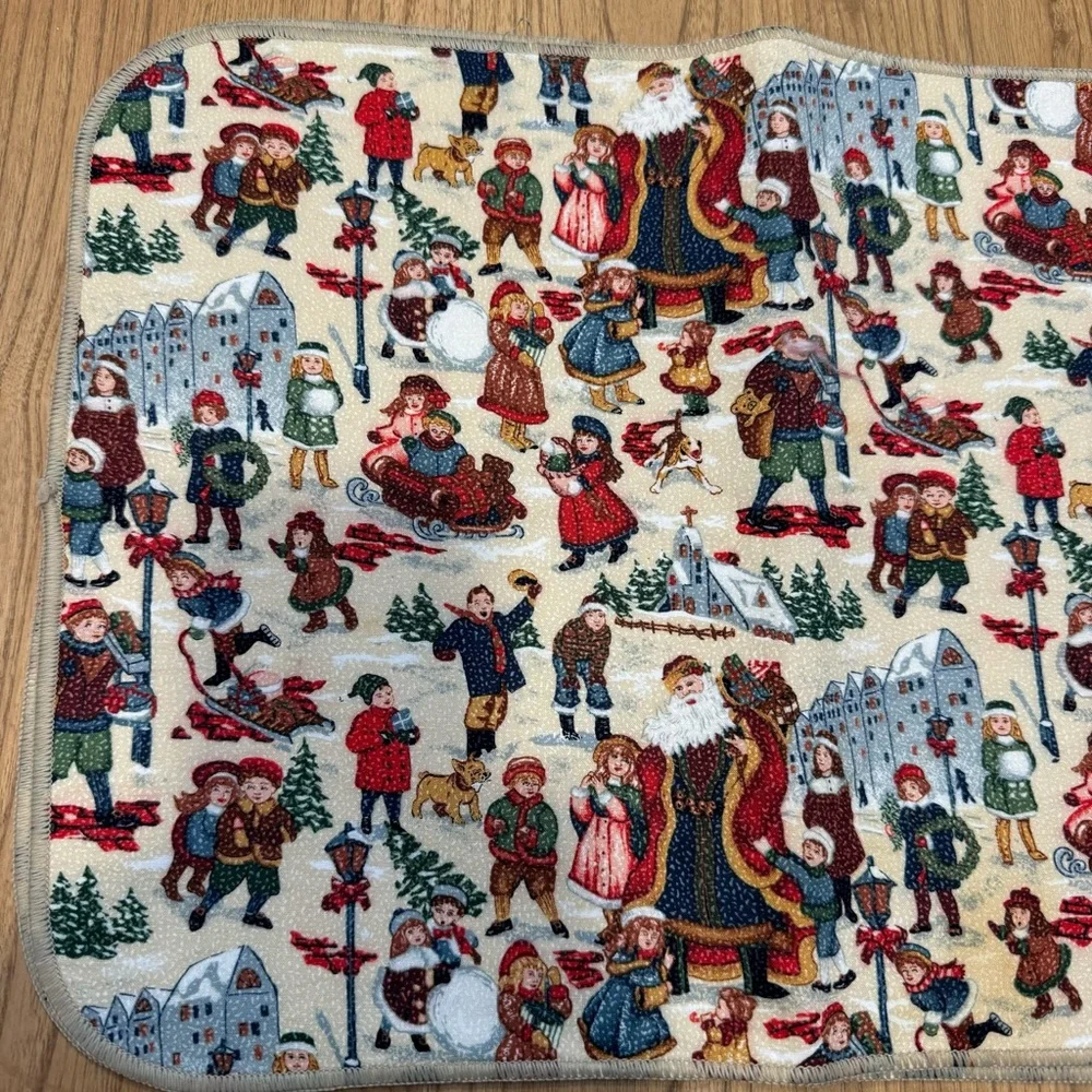 Set of 2 Vintage “ My Childhood Christmas “ placements